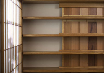 Detail of shelf made for Japanese style room renovation